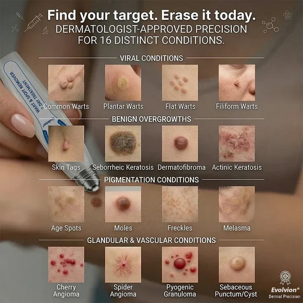✨Evolvion® 7-Day Skin Tag & Spot Eraser Painless & Scar-Free Advanced Imperfection RemovaI RoIIerbaII Pen 🌿