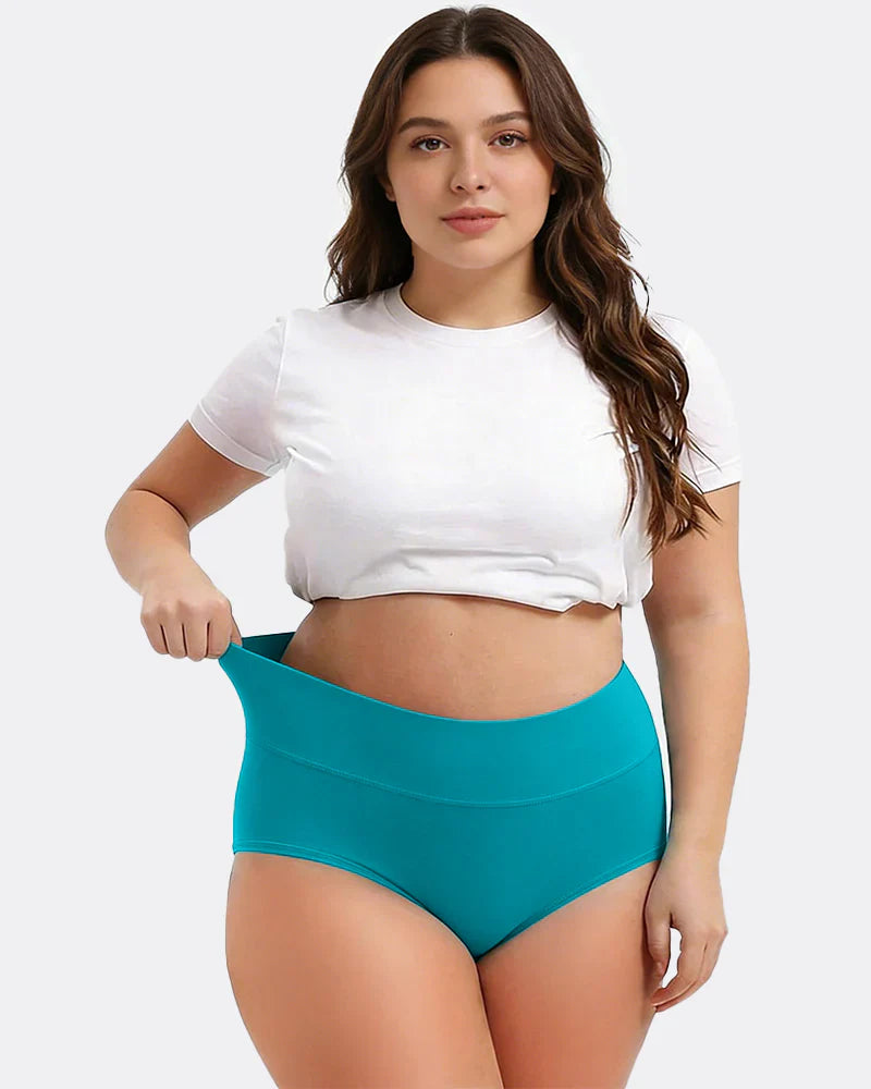 【⏰BUY 1 GET1 FREE⏰】Women's Plus Size Cotton High Waisted Briefs Main image