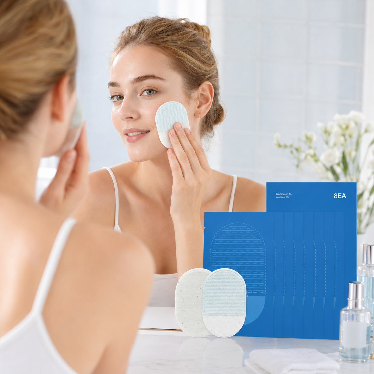 Body Exfoliating Scrub Pads For Bumpy Flaky Skin 8 Pack Secondary image