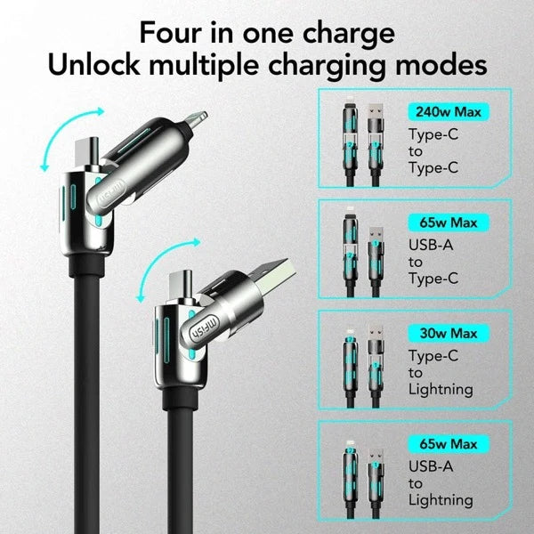 🔥Last Day 50% OFF🔥 -📲4-in-1 USB Charging Cable mFish fast charging MAX 240W⚡ Secondary image