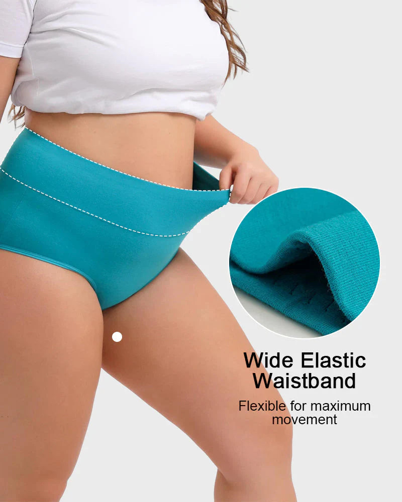 【⏰BUY 1 GET1 FREE⏰】Women's Plus Size Cotton High Waisted Briefs Secondary image
