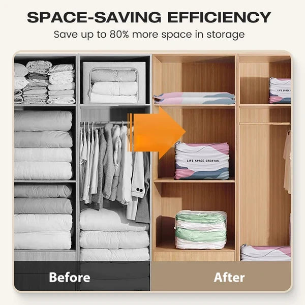 📦 Large-capacity vacuum storage compression bags – no pump needed! 💨✨
