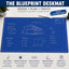 The Blueprint Deskmat — Double-Sided Dry-Erase Desk Mat with Marker