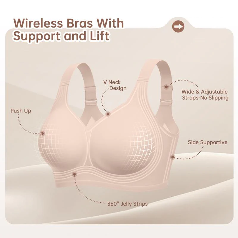 ✨LAST DAY BUY 1 GET 1 FREE🎁Jelly Wireless Bra💃 – Full Coverage, Ultra Soft & All-Day Comfort