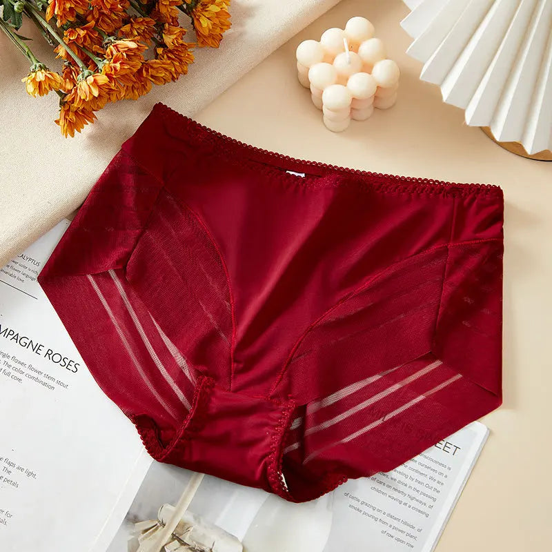🌸Buy 1 Get 2 Free🌸-4-in-1 🔥Breathe Fit Lace High-Waist Briefs – Summer Tummy Control 💫