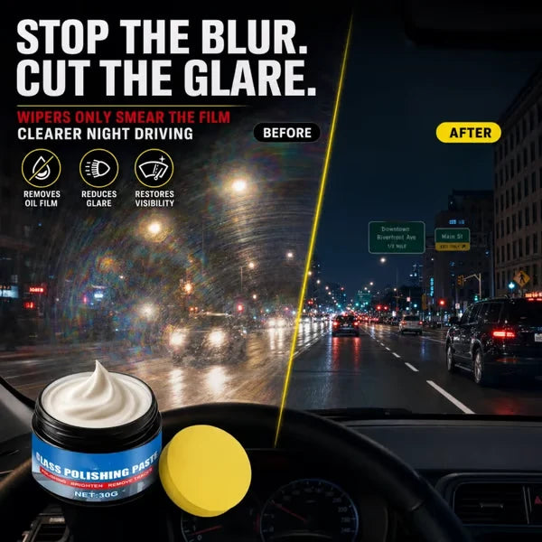 🚗Instantly clears and eliminates safety hazards. Car windshield washer fluid remover – removes glare and wiper marks, waterproof and rainproof